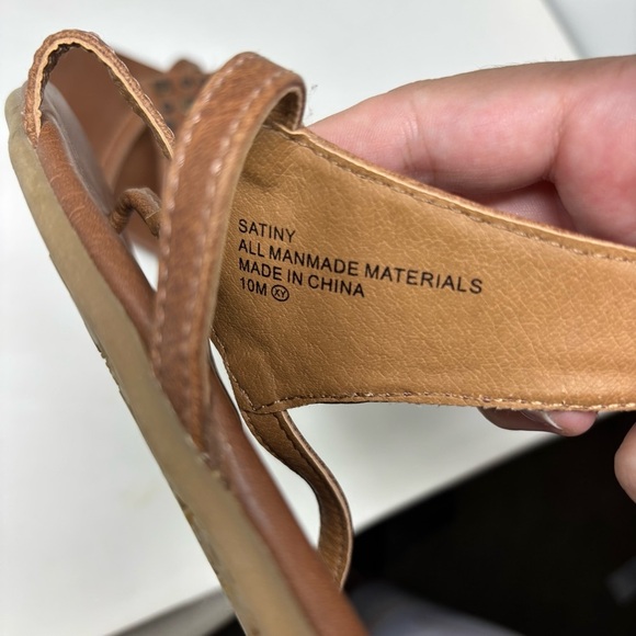 Pop Brown Studded Strappy Sandals - Picture 6 of 6